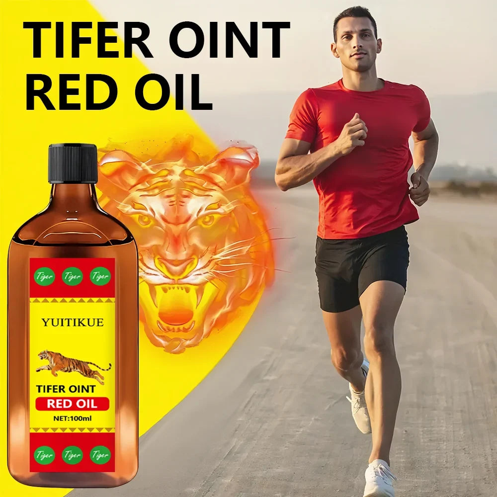 YUITIKUE Tifer Oint Red Oil 100ml - Tiger Formula for Muscle &amp; Joint Massage, Sport &amp; Daily Use, for All
