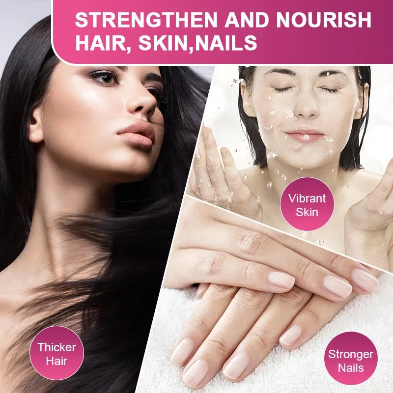 Powerful Hydrolyzed Collagen Capsules with Hyaluronic Acid Antioxidant Skin Hair Nails Health With Vitamins&amp;Minerals