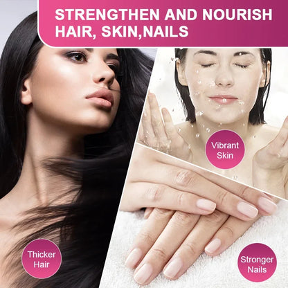 Powerful Hydrolyzed Collagen Capsules with Hyaluronic Acid Antioxidant Skin Hair Nails Health With Vitamins&amp;Minerals