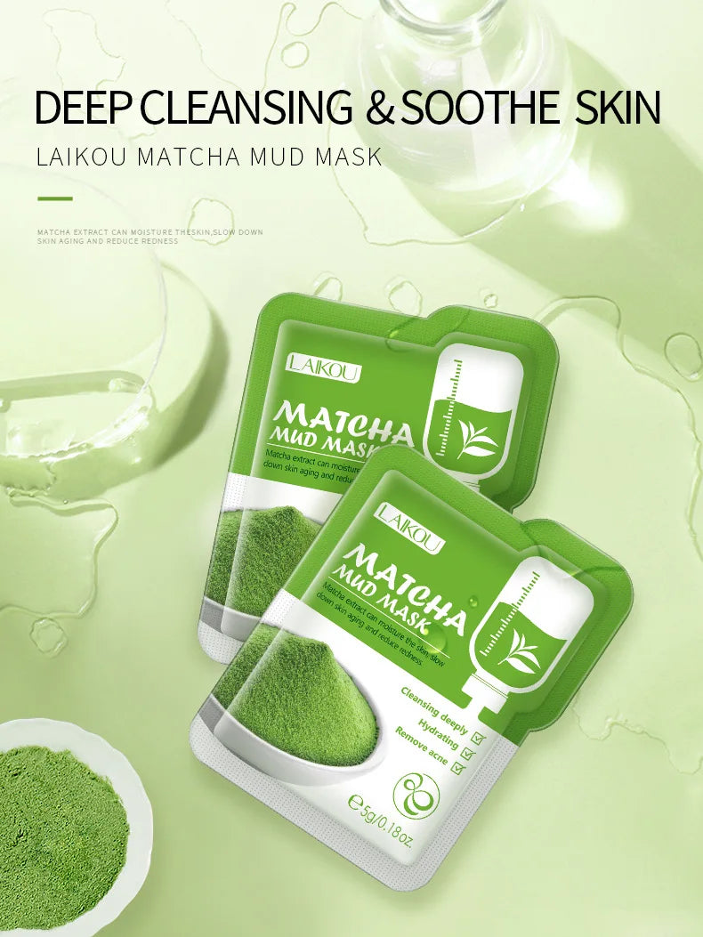 Purifying Clay Facial Mask in Pouch,For Acne, Oily &amp; Combination Skin, Deep Cleansing, Detoxifying, Skin Care, Face Mud Mask 5g