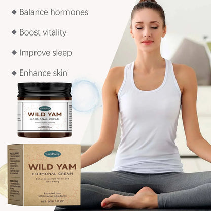Wild Yam Cream Progesteron Hormone Regulation Balancing Tightening Smoothing Moisturizing Wrinkles Removing Women&