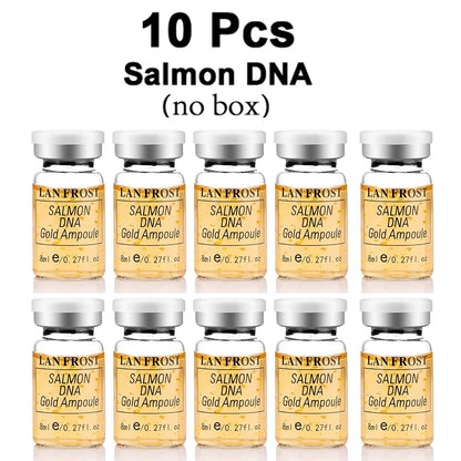 Korea 8ml Salmon DNA Gold Ampoule Skin Booster Serum Kit BB Cream Brightening Moisturizing For 0.3mm Microneedle Serum