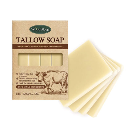 Grass-Fed Beef Tallow Soap Gently Clean For Skincare Suitable For Face &amp; Body Wash Refreshing Rich In Lather Soap Bar Moisturize