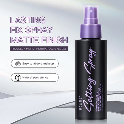 USHAS Waterproof Makeup Setting Spray LongLasting Oil Control Moisturizing Hydration Matte Non-Sticky Spray Foundation Fixer