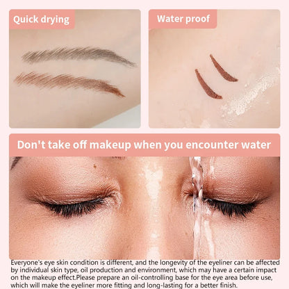 1PC eyeliner pen waterproof, fast drying, durable, smooth and easy to color, creating natural eye makeup