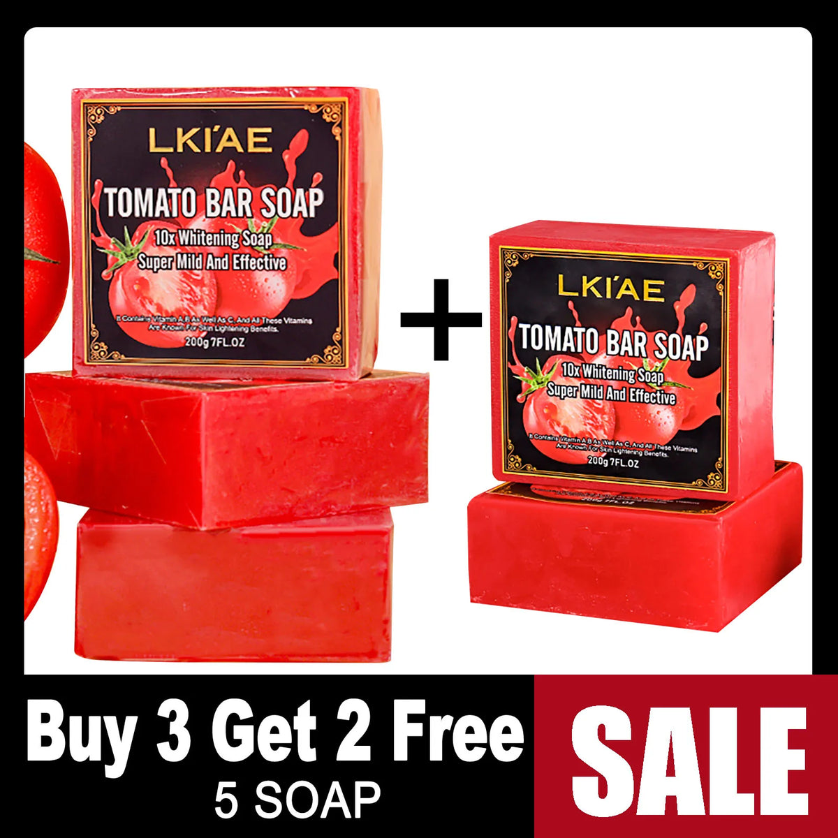 LKIAE Whitening Reduce Dark Spots &amp; Hyperpigmentation Facial Brightening Vitamin C Bar Soap For The Skin Care