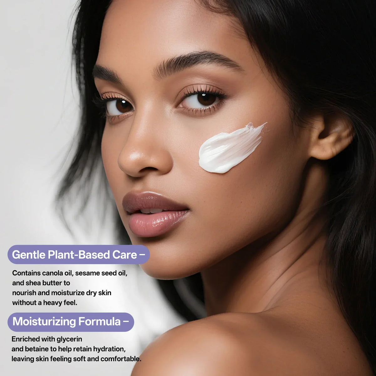 Hydrating Milk Moisturizer 50ml Deep Moisture Cream Shea Butter &amp; Glycerin Repair Barrier Fade Fine Line Non-Greasy for All Skin