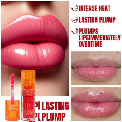Cherry Plump Lip Oil – Moisturizing Lip Gloss Serum, Long-Lasting Waterproof Volume &amp; Shine, Non-Sticky, Unisex, Holiday Makeup