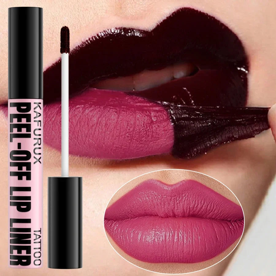 7 Colors Peel Off Lip Stain Reveal Long Lasting Waterproof Pink Lip Tint Transfer Proof Non-stick Cup Natural Makeup Lip Gloss