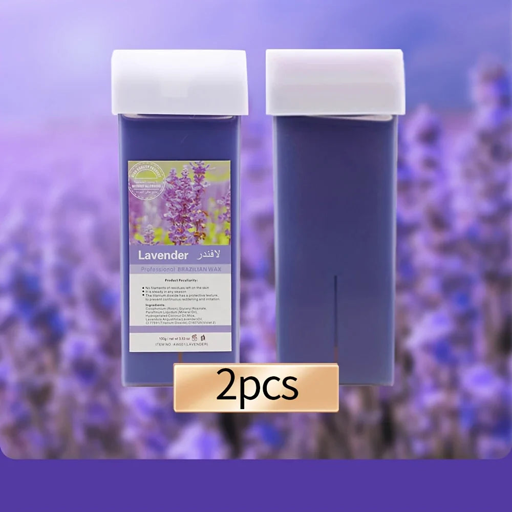 Painless Hair Removal Wax Cartridge Depilatory Wax Warmer Lavender Roll on Wax Wax Roller Refill For Bikini Body Hair Removal