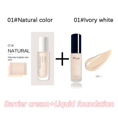 Liquid foundation naturally covers flaws without sticking powder, plain face cream, transparent foundation, conceals blemishes
