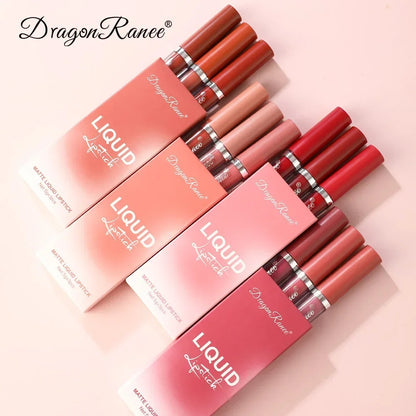 3 PCS Liquid Lipsticks Set Long Lasting Make Up For Women Korean Beauty Cosmetics Matte Lipsticks Waterproof Long lasting