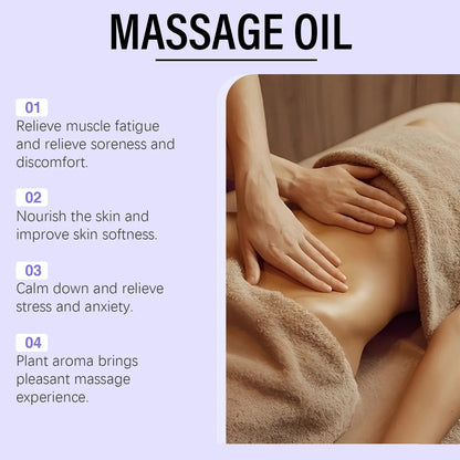Lavender Relaxing Massage Oil Moisturizing Body Skin Smoothing Soft Stress Relief Muscle Sore Help Sleep Gua Sha Fragrance Oil