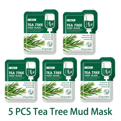 Purifying Clay Facial Mask in Pouch,For Acne, Oily &amp; Combination Skin, Deep Cleansing, Detoxifying, Skin Care, Face Mud Mask 5g
