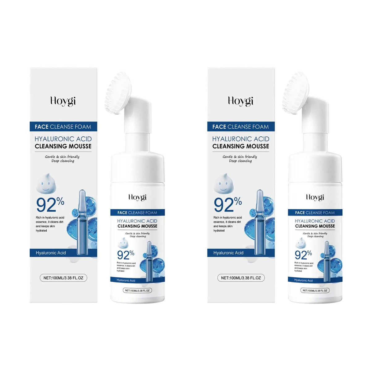 Hyaluronic Acid Cleansing Foam Gentle Moisturizing &amp; Nourishing Oil Control Brightening Rejuvenation Face Wash Foam Face Cleanse