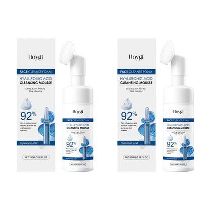 Hyaluronic Acid Cleansing Foam Gentle Moisturizing &amp; Nourishing Oil Control Brightening Rejuvenation Face Wash Foam Face Cleanse
