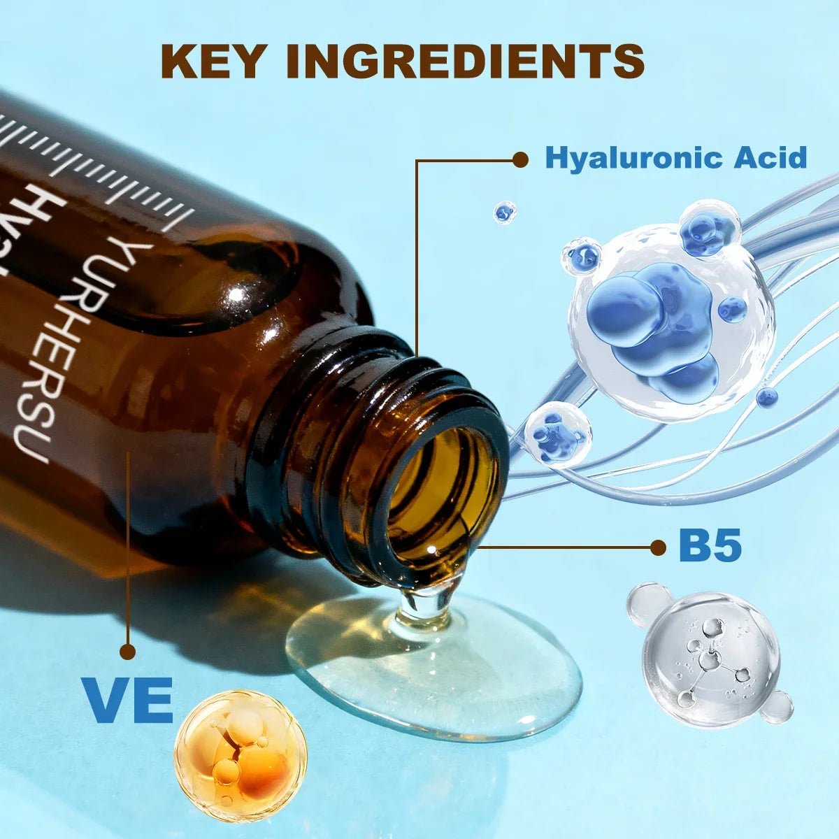 3.0% Hyaluronic Acid Serum 1oz, Deep Hydration for Face, Anti Wrinkle, Plumping &amp; Firming, Dry Skin Care, Vegan