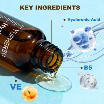 3.0% Hyaluronic Acid Serum 1oz, Deep Hydration for Face, Anti Wrinkle, Plumping &amp; Firming, Dry Skin Care, Vegan