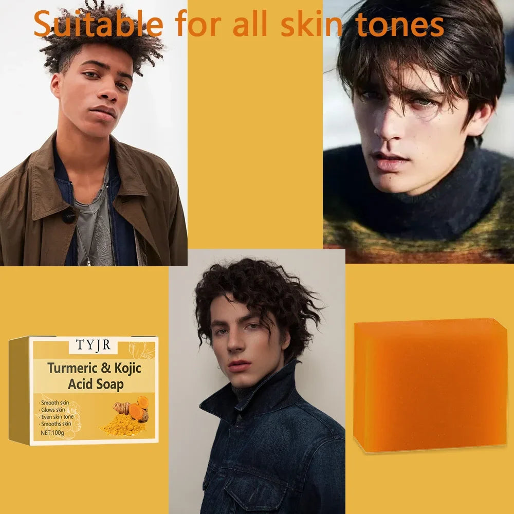 Ginger soap for cleansing, anti-acne, whitening and brightening the face, removing acne and fading dark spots, turmeric soap
