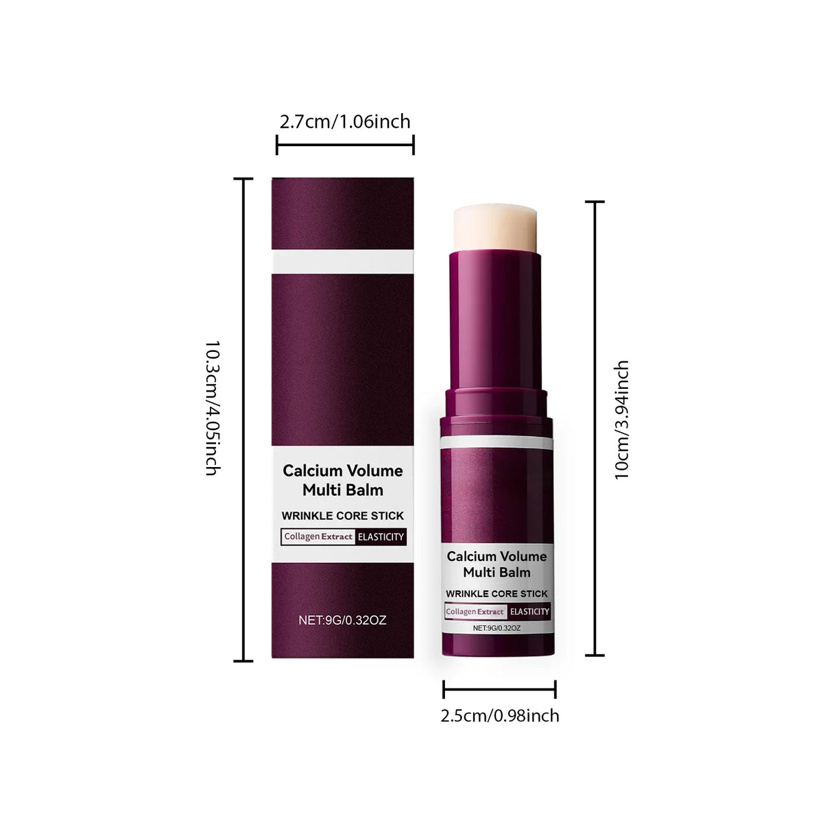 Calcium Volume Multi Balm Hydrating Anti Aging Fade Fine Lines Firming Skin Brightening Nourishing Collagen Moisturing Stick