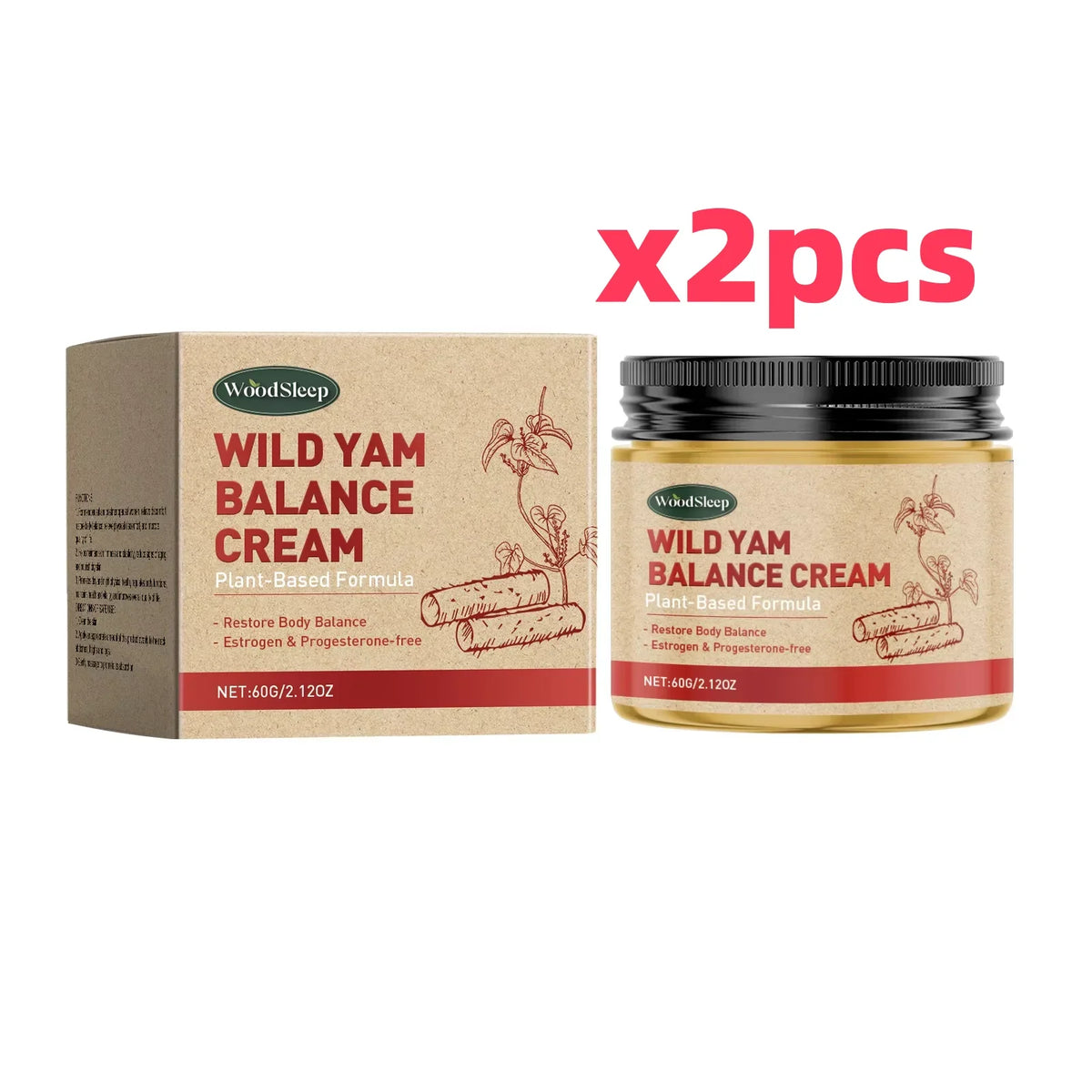 Wild Yam Cream Progesteron Hormone Regulation Balancing Tightening Smoothing Moisturizing Wrinkles Removing Women&