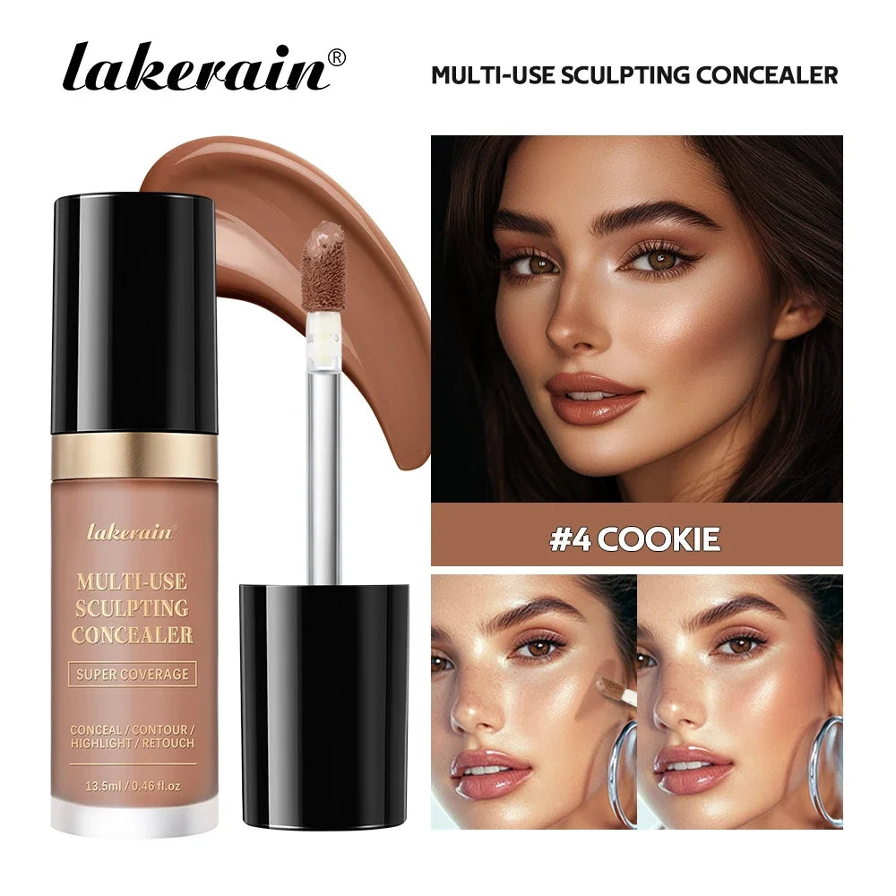 Waterproof Liquid Concealer Matte High Coverage Oil Control Cover Acne Dark Circles Foundation Modify Face Contouring Cosmetics