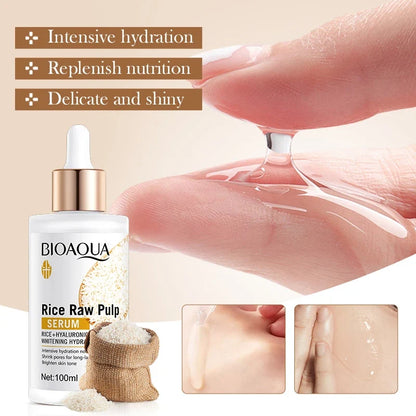 BIOAQUA White Rice Face Serum Moisturizing Anti Wrinkles Anti Wrinkles Anti-Aging Whitening Facial Essence Skin Care for Face