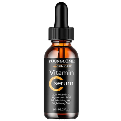 YOUNGCOME Vitamin C Hyaluronic Acid Serum - Daily Hydrating &amp; Radiance-Boosting Facial Essence for All Skin Types 40/60ML