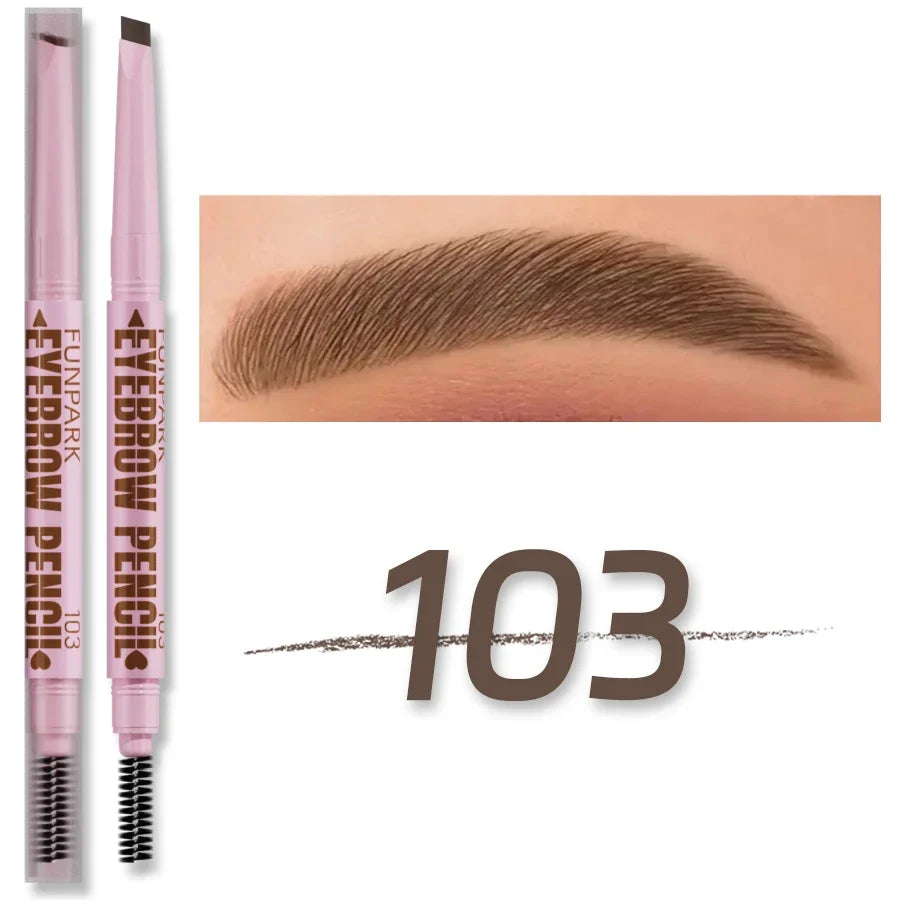 2 in1 Eyebrow pencil professional Cosmetics makeup for women 5 Colors Waterproof Eyebrow Tattoo brush Long Lasting eyebrow pen