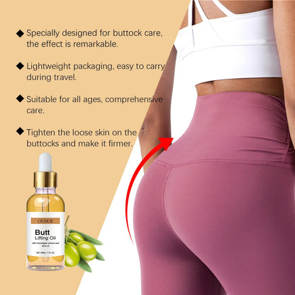 Buttock Enlargement Oil Hip Lifting Growth Firming Nourishing Moisturize Skin Tighten Pores Enhance Elasticity Body Massage Care