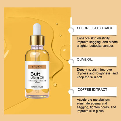 Buttock Enlargement Oil Hip Lifting Growth Firming Nourishing Moisturize Skin Tighten Pores Enhance Elasticity Body Massage Care