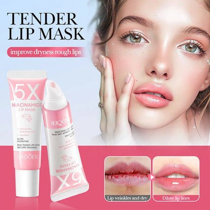 5X Niacinamide Plumping Lip Mask – Intense Hydration &amp; Anti-Dryness for Soft, Pink Lips | Care Chapped Lips Overnig 10g/pc