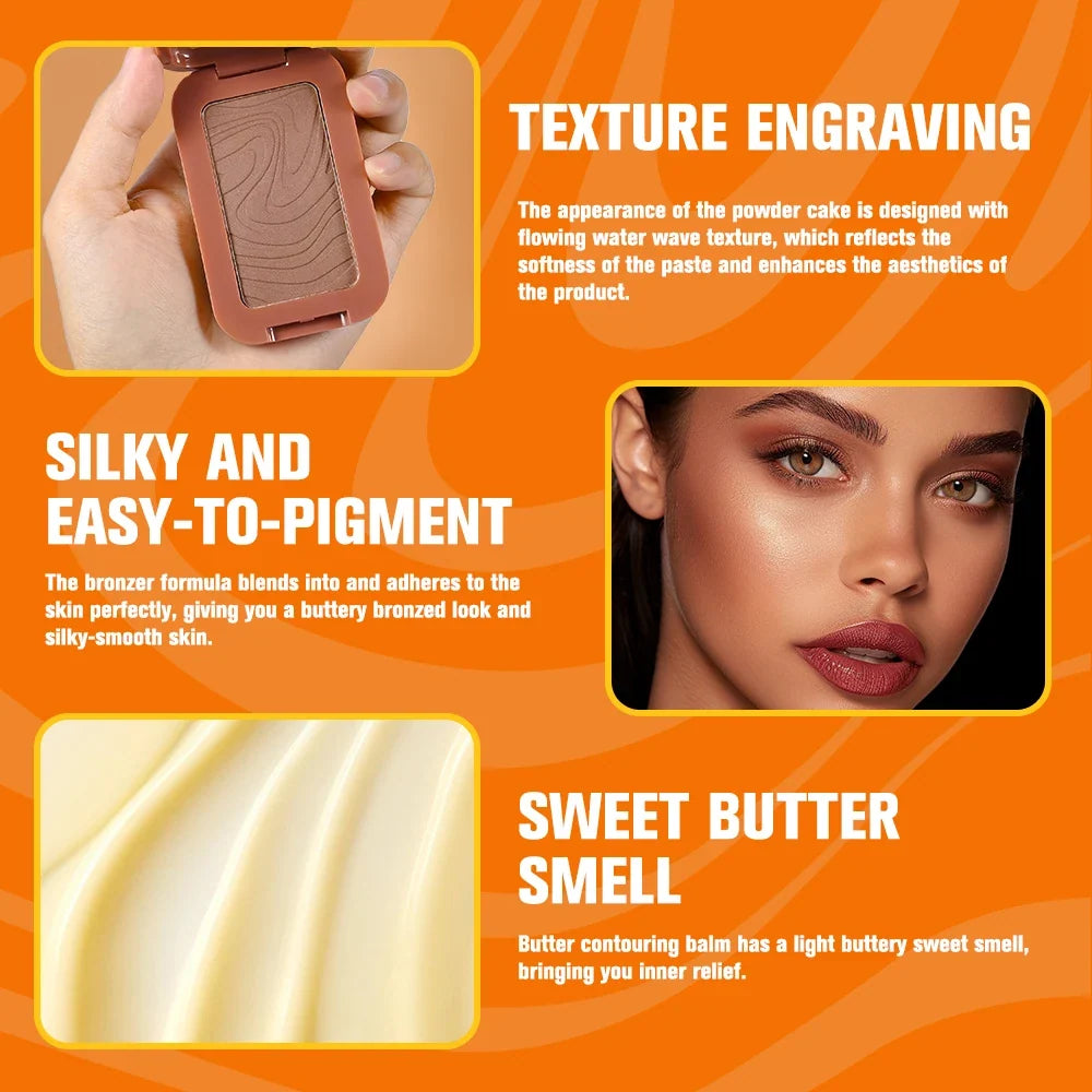 Bronzer Makeup Contour Soft Matte High Pigmentation Long-lasting Waterproof Bronzed And Shimmery Palette Powder Korean Makeup