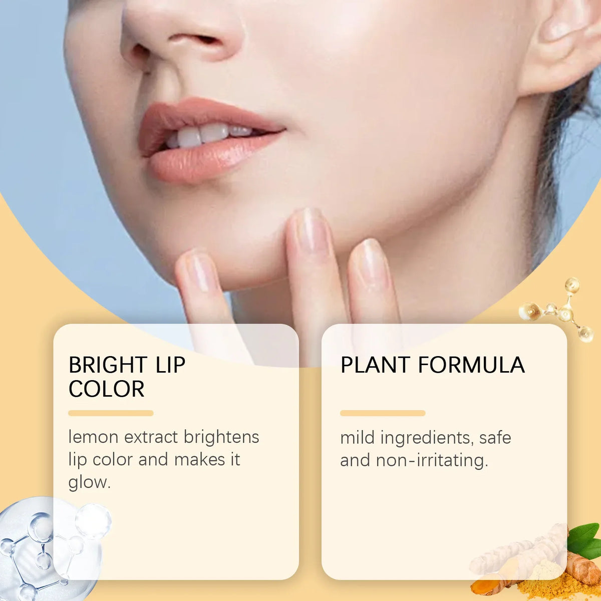 Turmeric Lemon Lip Scrub Exfoliating Remove Dead Skin Reduce Fine Lines Prevent Dry Nourishing Hydrating Anti Cracked Lip Scrub