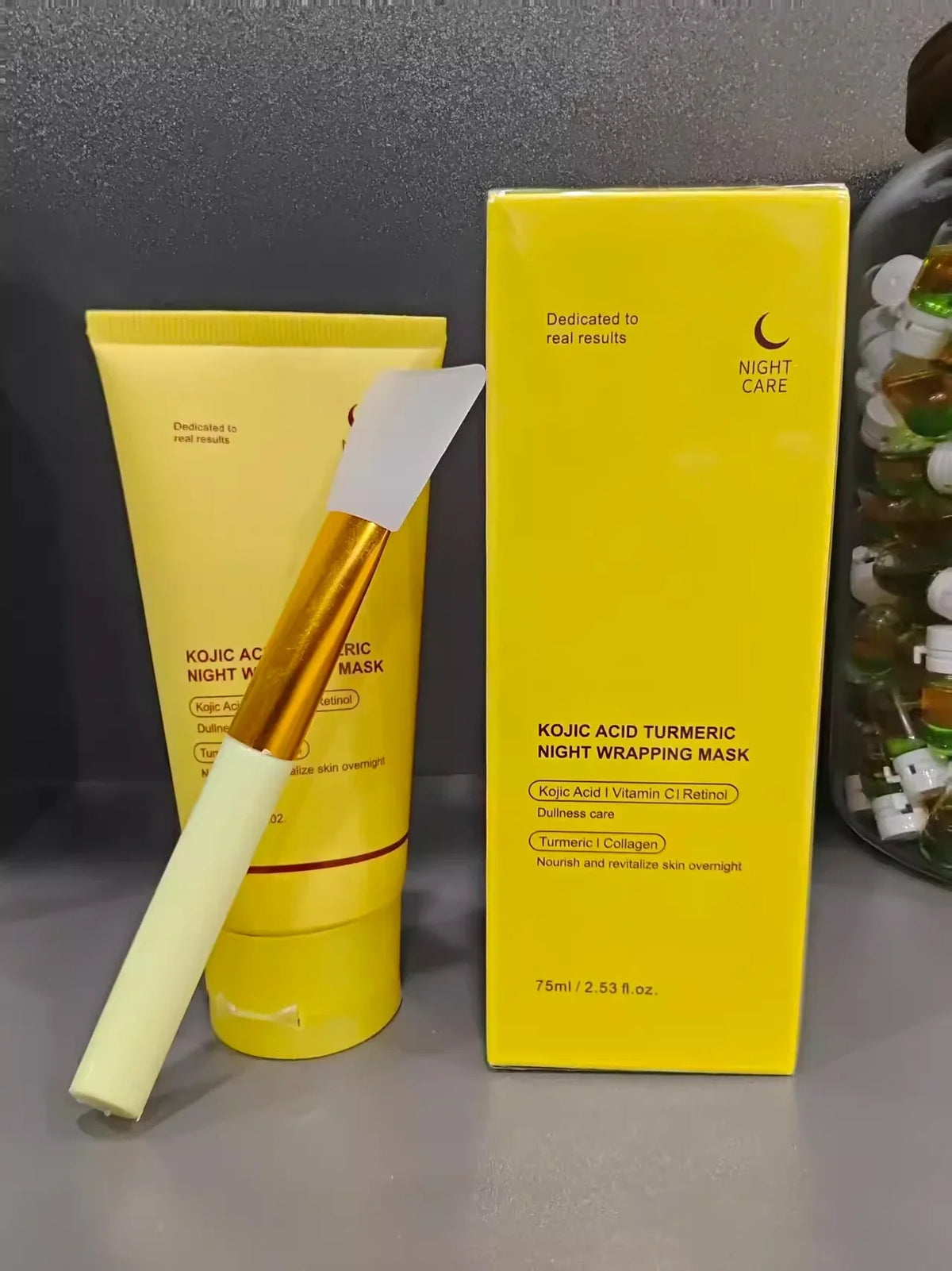 Collagen Night Peel Off Mask Moisturizing Hydrating Night Mask Brighten &amp; Even Skin Tone Balance Oil &amp; Water Tender Skin 75ml