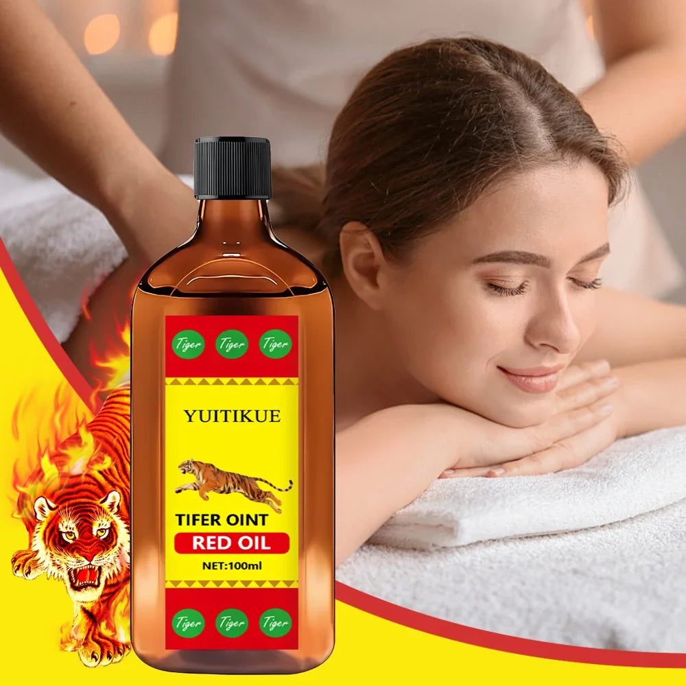 YUITIKUE Tifer Oint Red Oil 100ml - Tiger Formula for Muscle &amp; Joint Massage, Sport &amp; Daily Use, for All
