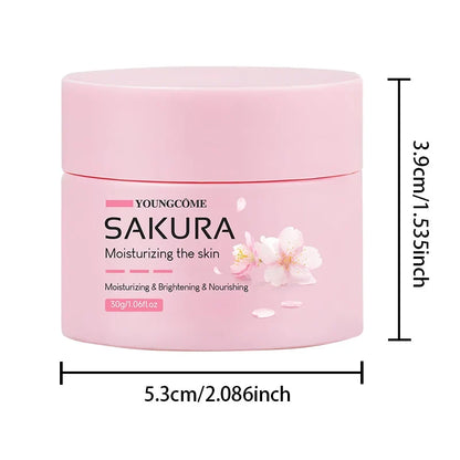 Sakura Essence Cream,Cherry Blossom Facial Moisturizer for Dry &amp; Rough Skin,Anti Aging Face Lifting Nourishing Repair Collagen
