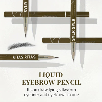 0.008mm Ultra Fine Eyebrow Pen Long Last Smudge Proof Waterproof Sweat-Proof High Pigmented Easy Applying Liquid Eye Brow Pencil