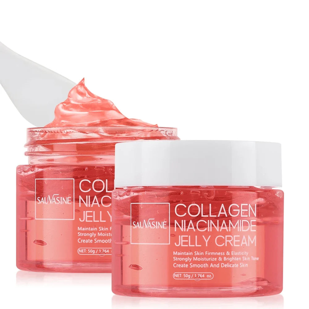 Collagen Jelly Cream Niacinamide Hydrolyzed Collagen 24h Glow &amp; Lifted Look Moisturize Skin Elasticity &amp; Hydration Face Cream