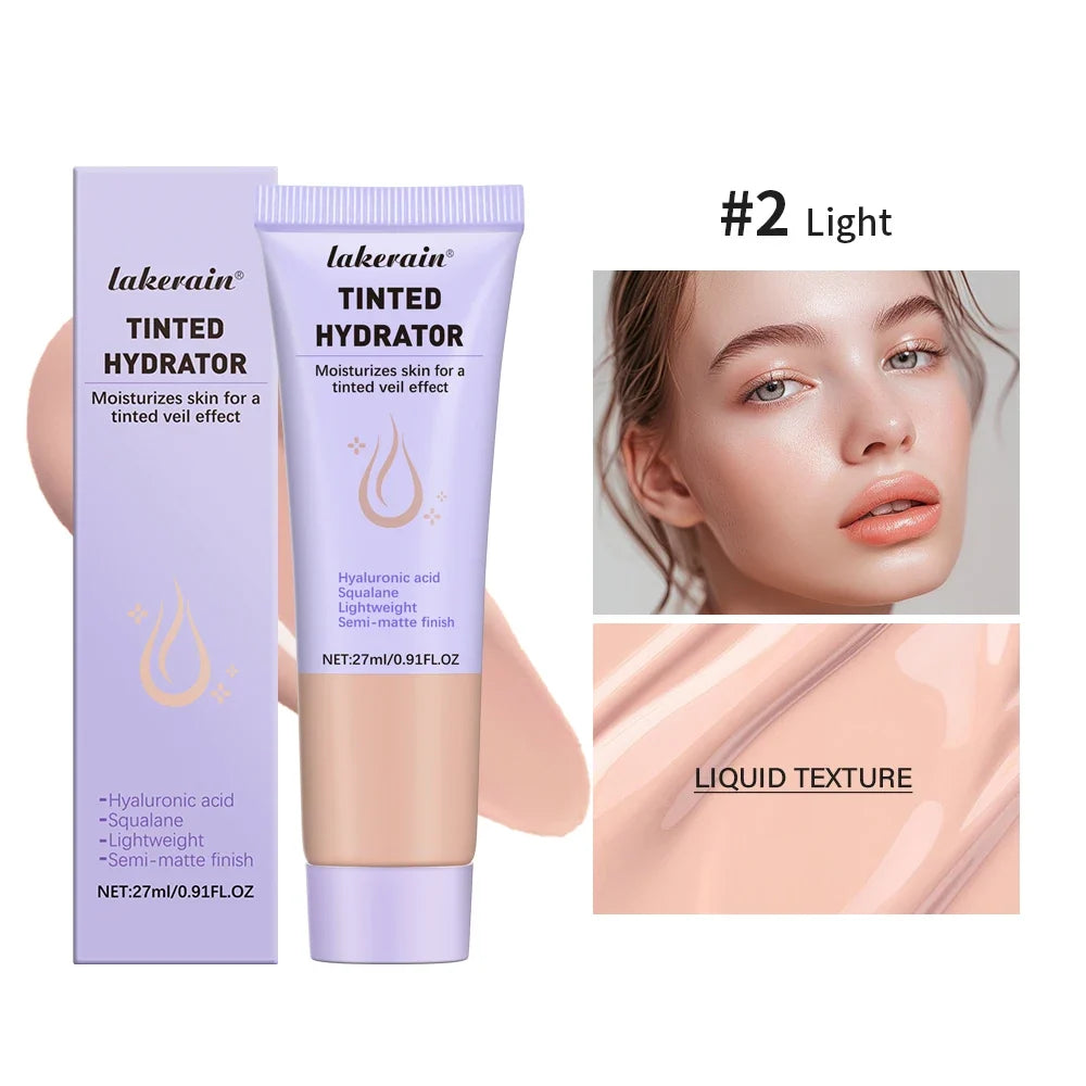 High Coverage CC cream Foundation Tinted Hydrator Matte Finish Light Oil-Free Moisturizing Makeup Hyaluronic Acid Sheer