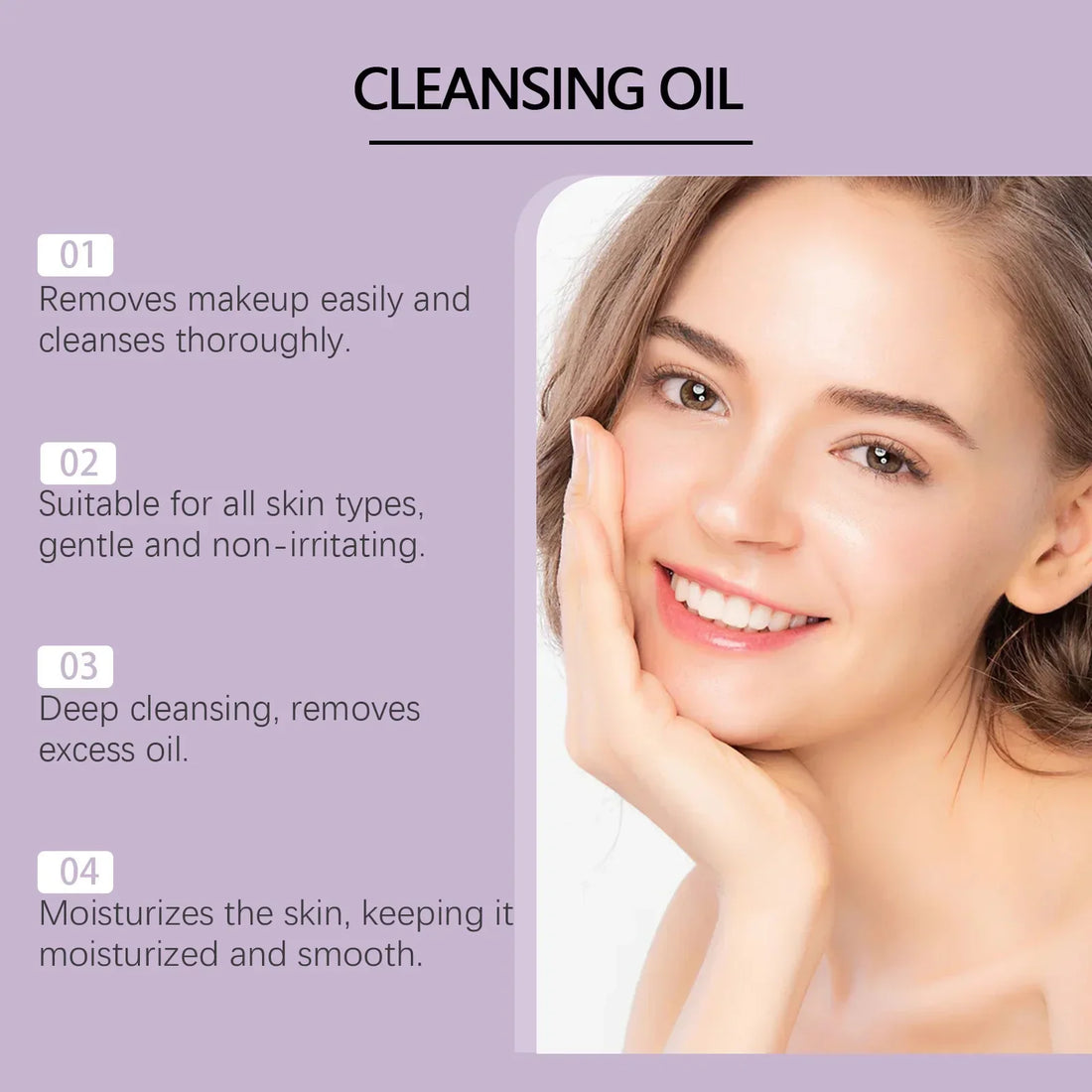 Grape Seed Cleansing Oil Makeup Remover for Sensitive Skin Non-Tightening Deep Purifying Hydrating Refreshing Facial Oil Control