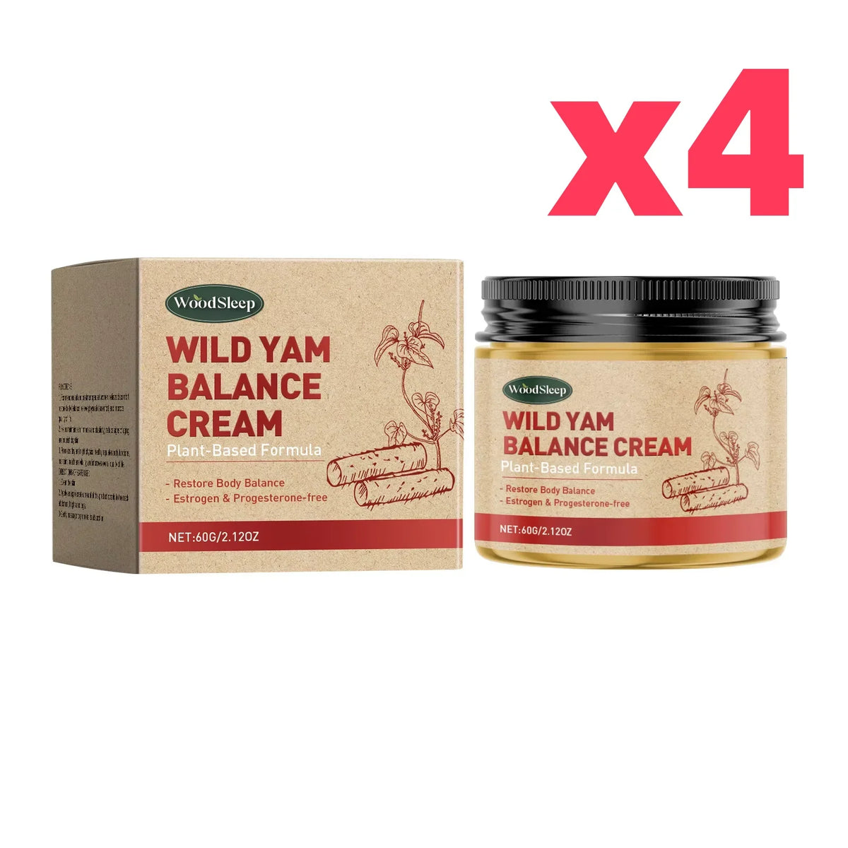 Wild Yam Cream Progesteron Hormone Regulation Balancing Tightening Smoothing Moisturizing Wrinkles Removing Women&