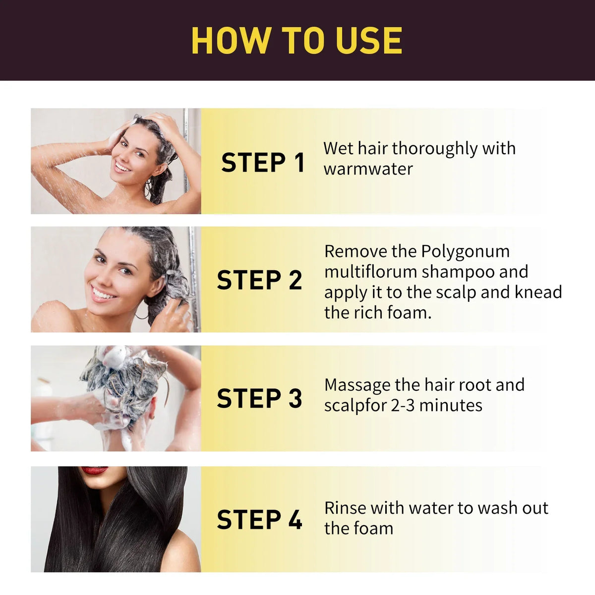100ML Magic Natural Herbal Hair Dye Shampoo 3 in 1 Hair Color Shampoo for Gary Hair Dark Brown Black Women &amp; Men Grey Coverage