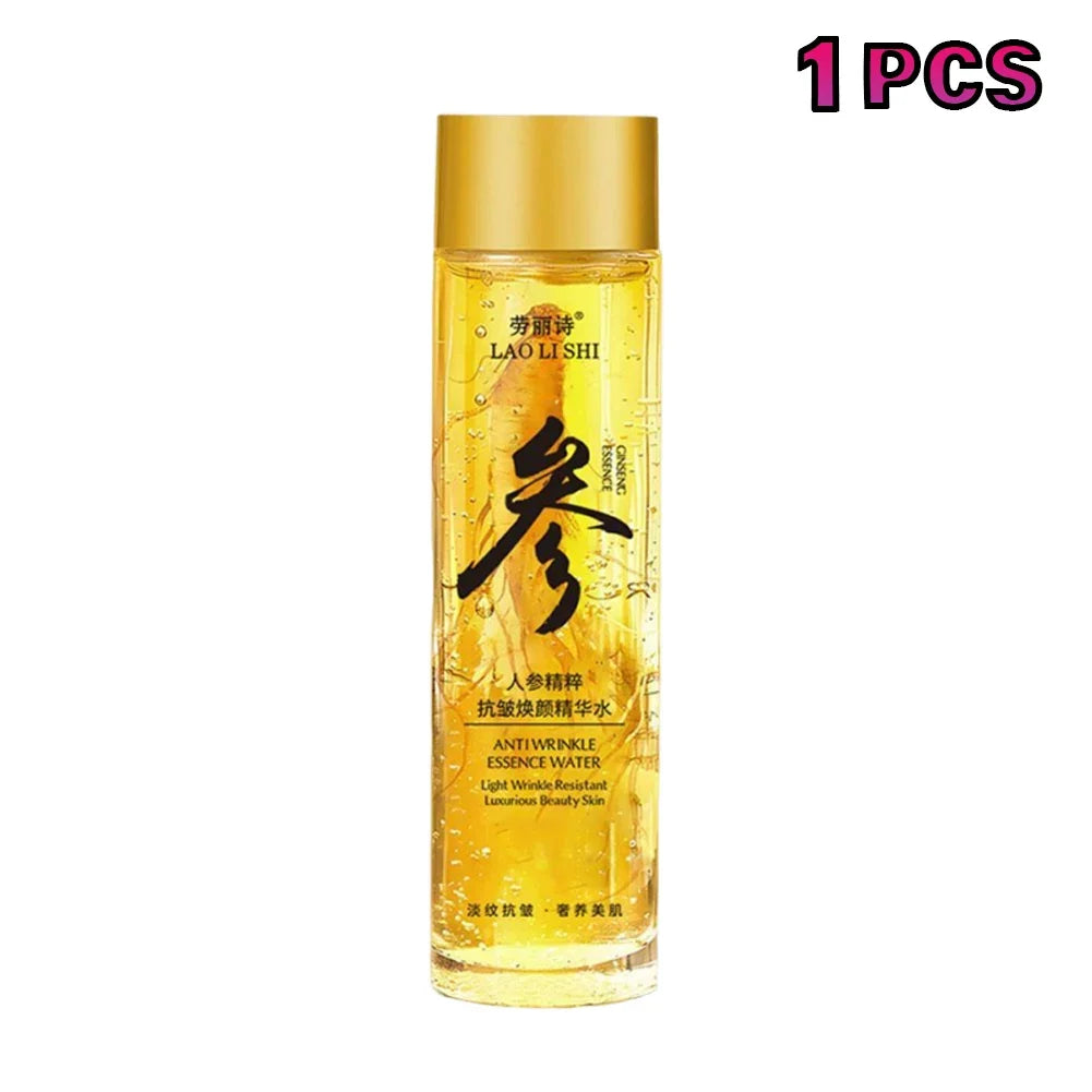 Ginseng Face Serum Lifting Firming Anti-aging Essential Oil Anti Wrinkle Fade Fine Line Nourishing Moisturizing Skin Care 120ml