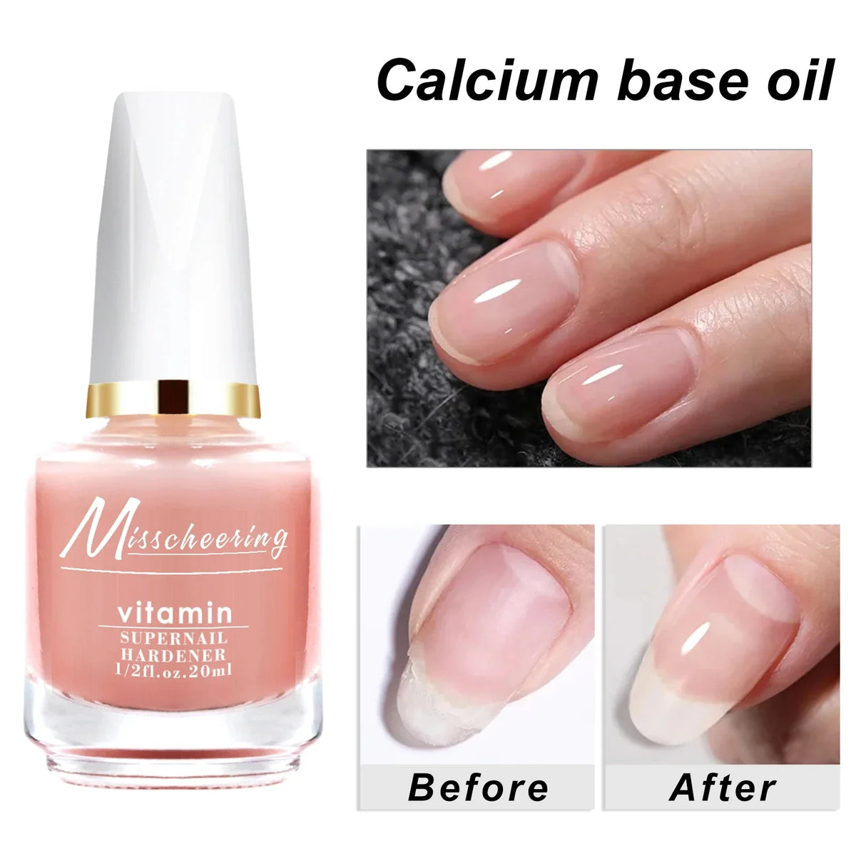 20ml Strong Nail Strengthener Calcium Protein Formula Strong Nails Hardener Protect Soft Thin Nails High Quality Repair Suppli