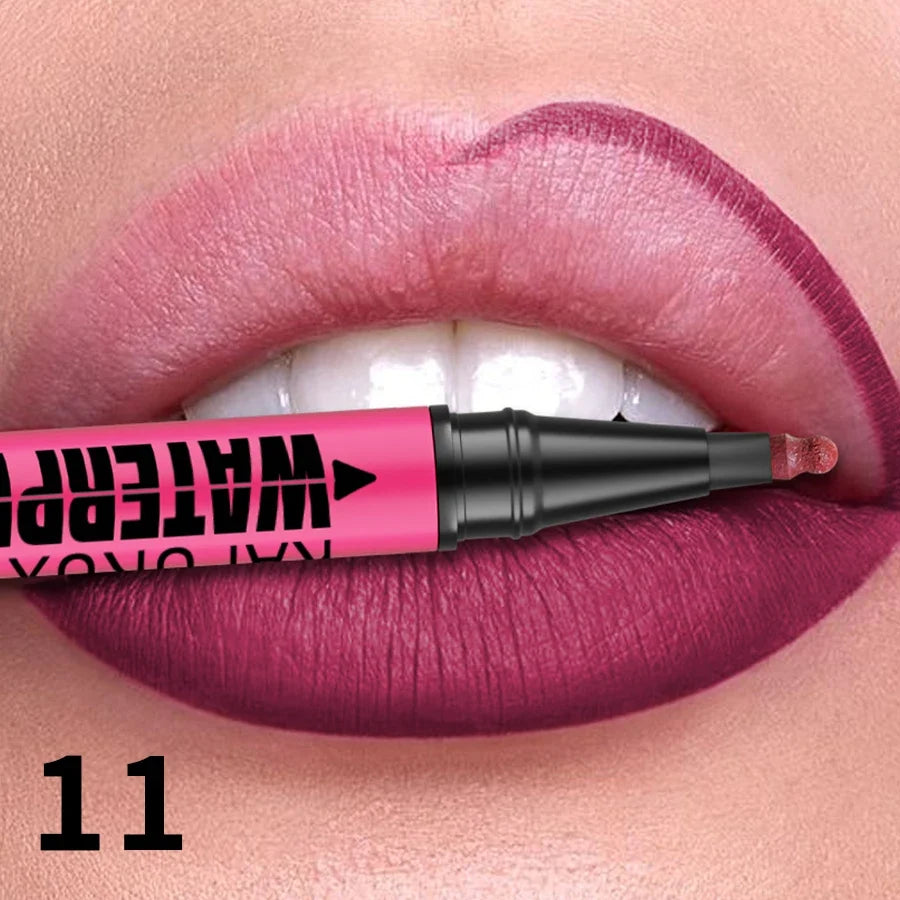 1PC Liquid Matte12-Color Lipliner Pencil Waterproof Plumping Stain Lipstick Natural Lip Liner Outline Lips Contour Makeup
