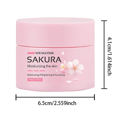 Sakura Essence Cream,Cherry Blossom Facial Moisturizer for Dry &amp; Rough Skin,Anti Aging Face Lifting Nourishing Repair Collagen