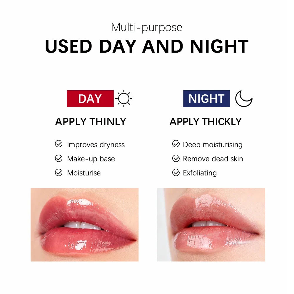 Lakerain Lip Sleeping Mask Smooth Creamy Texture Dual-Color Formula Overnight Hydration Non-Sticky Natural Protection Lip Mask