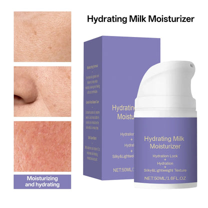 Hydrating Milk Moisturizer 50ml Deep Moisture Cream Shea Butter &amp; Glycerin Repair Barrier Fade Fine Line Non-Greasy for All Skin