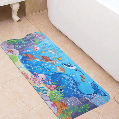 1pc Cartoon Extra Long Bathtub Mat 40x100cm Non Slip Bath Mat for Bathroom Tubs Shower Mats with Suction Cups &amp; Drain Holes
